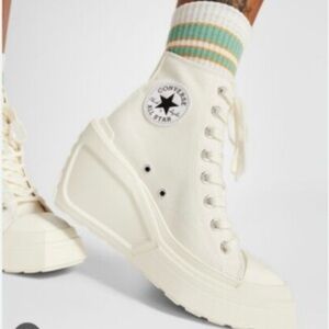 Converse Women's Cream Platform High-Tops